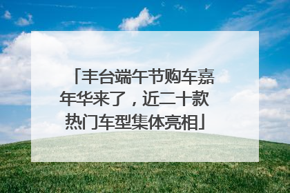 丰台端午节购车嘉年华来了，近二十款热门车型集体亮相