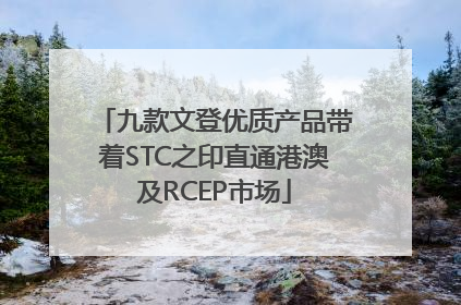 九款文登优质产品带着STC之印直通港澳及RCEP市场
