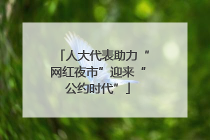 人大代表助力“网红夜市”迎来“公约时代”