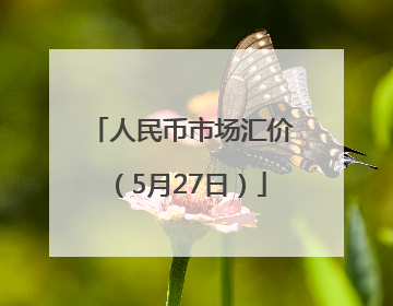 人民币市场汇价（5月27日）