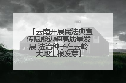 云南开展民法典宣传赋能边疆高质量发展 法治种子在云岭大地生根发芽