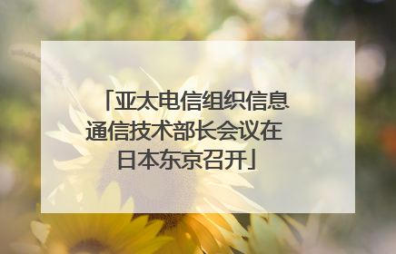 亚太电信组织信息通信技术部长会议在日本东京召开