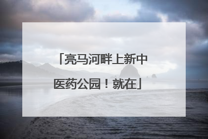 亮马河畔上新中医药公园！就在
