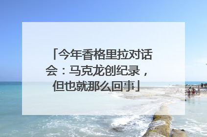 今年香格里拉对话会：马克龙创纪录，但也就那么回事