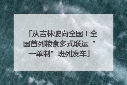 从吉林驶向全国！全国首列粮食多式联运“一单制”班列发车