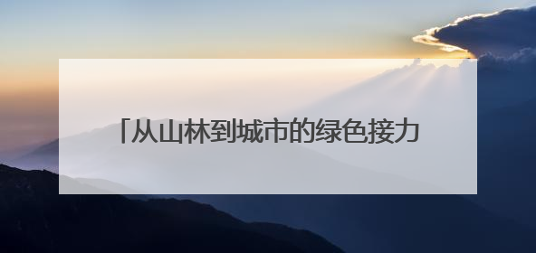 从山林到城市的绿色接力 “漫步缙云·青山驿站”探索生态文明新实践