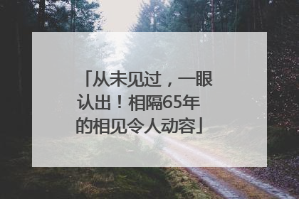 从未见过，一眼认出！相隔65年的相见令人动容