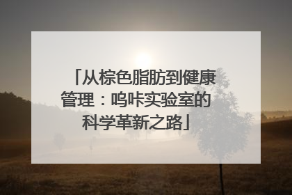 从棕色脂肪到健康管理：呜咔实验室的科学革新之路