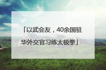 以武会友，40余国驻华外交官习练太极拳