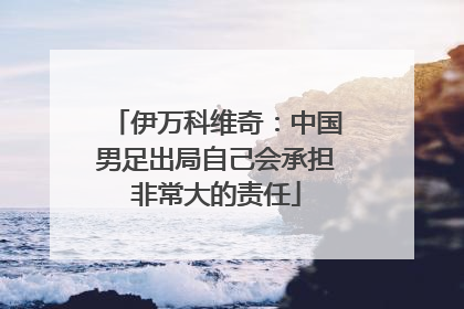 伊万科维奇：中国男足出局自己会承担非常大的责任