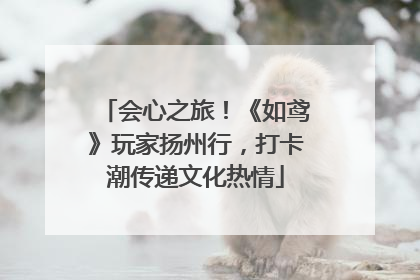会心之旅！《如鸢》玩家扬州行，打卡潮传递文化热情