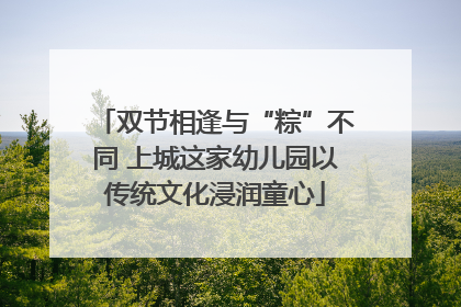 双节相逢与“粽”不同 上城这家幼儿园以传统文化浸润童心
