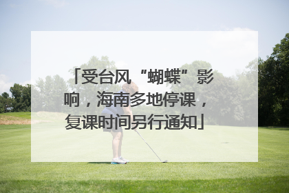 受台风“蝴蝶”影响，海南多地停课，复课时间另行通知