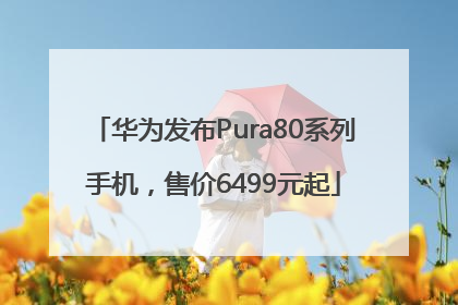 华为发布Pura80系列手机，售价6499元起