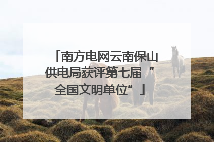 南方电网云南保山供电局获评第七届“全国文明单位”