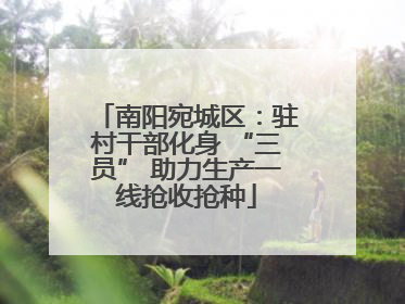 南阳宛城区：驻村干部化身 “三员” 助力生产一线抢收抢种