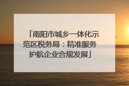 南阳市城乡一体化示范区税务局：精准服务护航企业合规发展