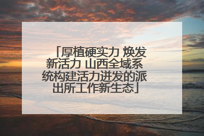 厚植硬实力 焕发新活力 山西全域系统构建活力迸发的派出所工作新生态