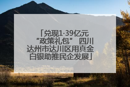兑现1·39亿元“政策礼包” 四川达州市达川区用真金白银助推民企发展