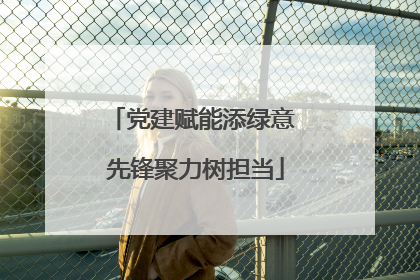 党建赋能添绿意 先锋聚力树担当