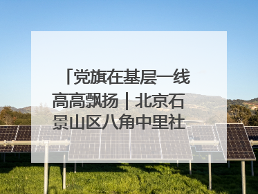 党旗在基层一线高高飘扬｜北京石景山区八角中里社区党委：用脚步丈量民生