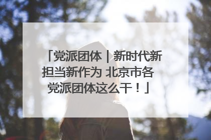 党派团体｜新时代新担当新作为 北京市各党派团体这么干！