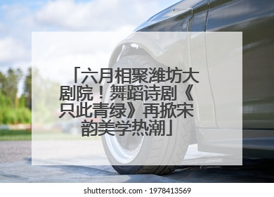 六月相聚潍坊大剧院！舞蹈诗剧《只此青绿》再掀宋韵美学热潮