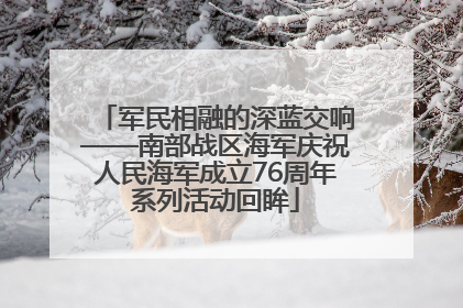 军民相融的深蓝交响——南部战区海军庆祝人民海军成立76周年系列活动回眸