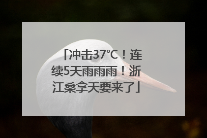 冲击37℃！连续5天雨雨雨！浙江桑拿天要来了