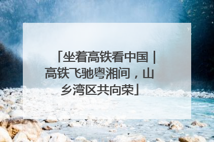 坐着高铁看中国｜高铁飞驰粤湘间，山乡湾区共向荣