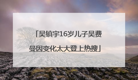 吴镇宇16岁儿子吴费曼因变化太大登上热搜