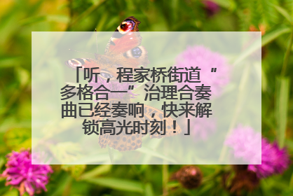 听，程家桥街道“多格合一”治理合奏曲已经奏响，快来解锁高光时刻！