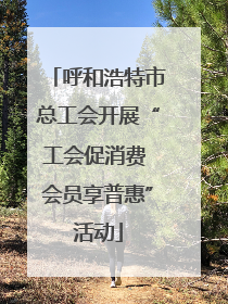 呼和浩特市总工会开展“工会促消费 会员享普惠”活动
