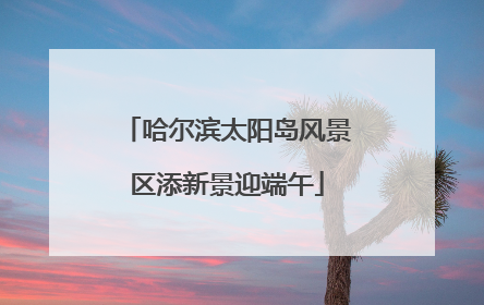 哈尔滨太阳岛风景区添新景迎端午