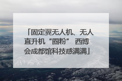 固定翼无人机、无人直升机“圈粉” 西博会成都馆科技感满满
