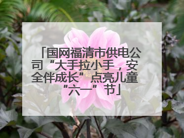 国网福清市供电公司“大手拉小手，安全伴成长”点亮儿童“六一”节