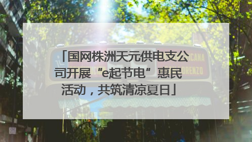 国网株洲天元供电支公司开展“e起节电”惠民活动，共筑清凉夏日