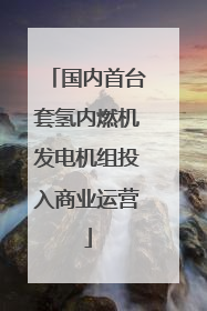国内首台套氢内燃机发电机组投入商业运营