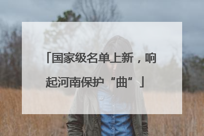 国家级名单上新，响起河南保护“曲”