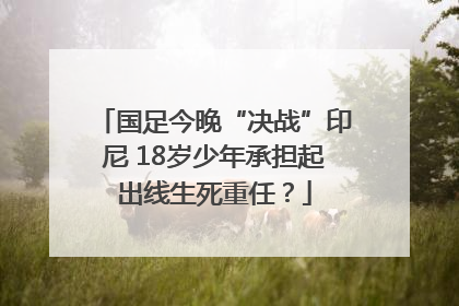 国足今晚“决战”印尼 18岁少年承担起出线生死重任？