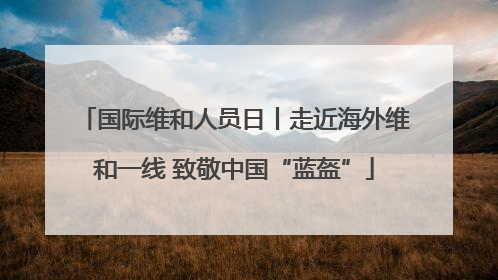 国际维和人员日丨走近海外维和一线 致敬中国“蓝盔”