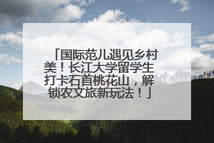 国际范儿遇见乡村美！长江大学留学生打卡石首桃花山，解锁农文旅新玩法！