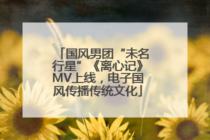 国风男团“未名行星”《离心记》MV上线，电子国风传播传统文化