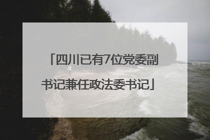 四川已有7位党委副书记兼任政法委书记