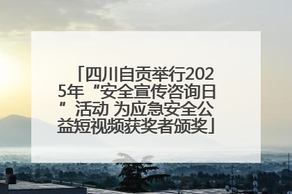四川自贡举行2025年“安全宣传咨询日”活动 为应急安全公益短视频获奖者颁奖