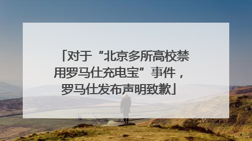 对于“北京多所高校禁用罗马仕充电宝”事件，罗马仕发布声明致歉