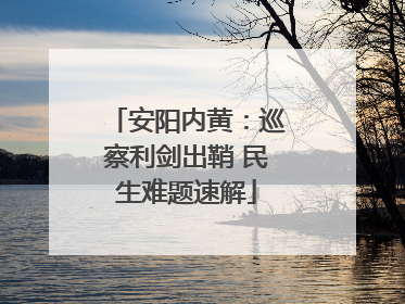 安阳内黄：巡察利剑出鞘 民生难题速解