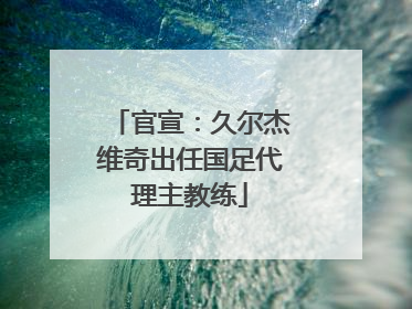 官宣：久尔杰维奇出任国足代理主教练