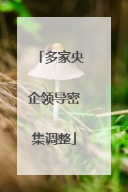 多家央企领导密集调整