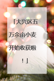 大兴区五万余亩小麦开始收获啦！